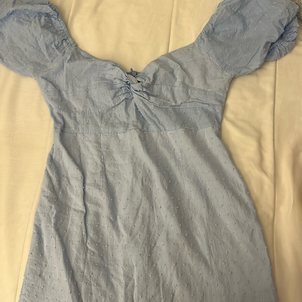 light blue dress, size small, only been worn 2 times